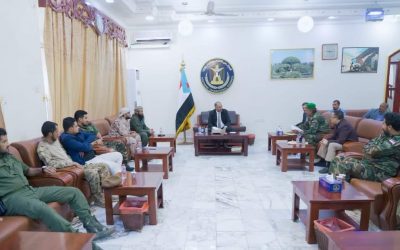 الرئيس القائد عيدروس الزُبيدي يترأس اجتماعا لقادة الأحزمة الأمنية في عدن وأبين ولحج