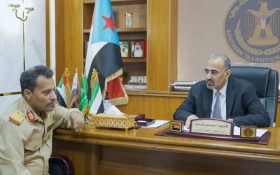 الرئيس الزُبيدي يلتقي محافظ محافظة أبين