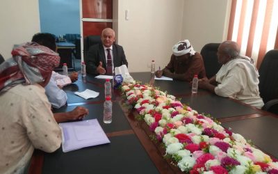 وزير الخدمة المدنية البروفيسور د.الوالي يلتقي بقيادة اتحاد العام لنقابات عمال الجنوب محافظة أبين في العاصمة عدن
