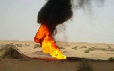 عاجل : مجهولون يفجرون أنبوب نقل النفط في مديرية ميفعة بمحافظة #شبوة