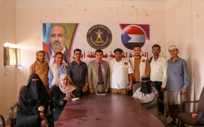 فريق من دائرة حقوق الإنسان ينفذ نزولاً ميدانياً لانتقالي أبين
