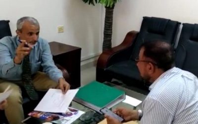 د الشبحي يلتقي مدير عام مستشفى خليفة الجراحي بالعاصمة عدن .