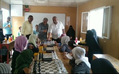 اتحاد شطرنج أبين يؤسس أول مركز تدريب البنات على لعبة الشطرنج في مدرسة الفتح للبنات بالمسيمير خنفر
