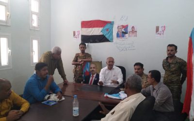 تنفيذا لتوجيهات النائب العام القاضي قاهر مصطفى  رئيس النيابة والوكلاء يزوران السجن المركزي بأبين