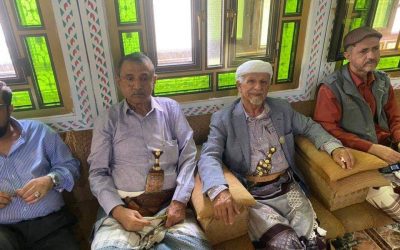 العفيفي  ومرافقوه يقدمون واجب العزاء والمواساة في حادثة مقتل الشيخ علي محسن الرشيدي وأقربائه