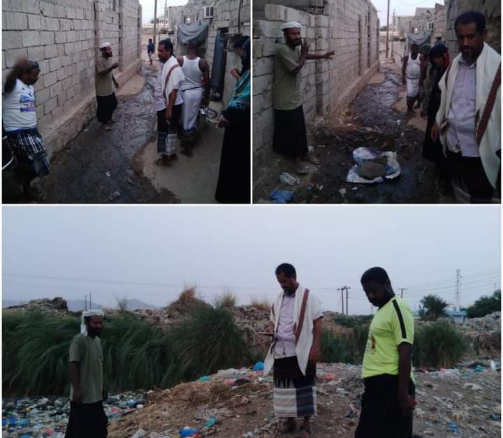 مدير عام خنفر “اليوسفي” يقوم بنزول ميداني لعدد من حارات جعار للإطلاع على مشاكل الصرف الصحي