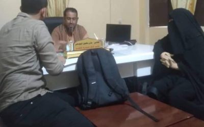 المحامي مازن اليوسفي مدير عام مديرية خنفر يلتقي بمنسق منظمة الإنقاذ الدولية