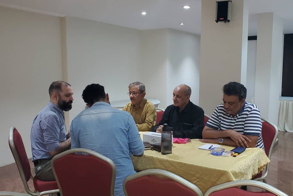 وقف الحرب والهدنة  والقضية الجنوبية في جلسة مباحثات  بين قيادة الاشتراكي والمعهد الأوربي للسلام