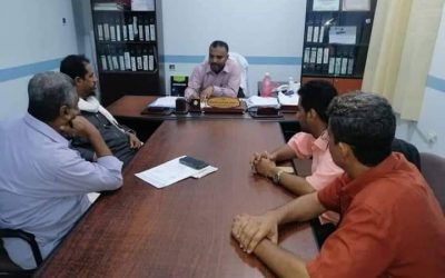 المحامي مازن  اليوسفي مدير عام مديرية خنفر يزور مستشفى الرازي العام أبين  بجعار