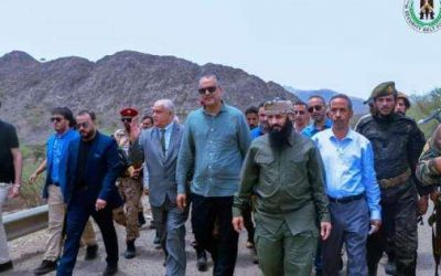الوفد الوزاري عالي المستوى إلى مديريات يافع لحج يعقد سلسلة لقاءات مع السلطات المحلية وينفذ نزولات ميدانية