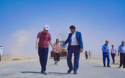برعاية محافظ شبوة بن الوزير ووزير الأشغال تدشين أعمال صيانة وإعادة تأهيل طريق العبر عتق.