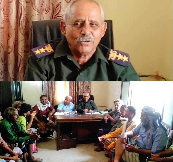 مدير عام مصلحة الأحوال المدنية بأبين يناقش آليات العمل والتحري للمعلومات مع فروع المديريات