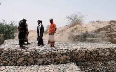 مدير عام خنفر “اليوسفي” يزور مشروع عمل الجابيونات في وادي حسان الطرية