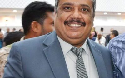 الشيخ علي باجميل يهنئ الدكتور علي عطبوش تعيينه أمينا عاما لمجلس القضاء الأعلى