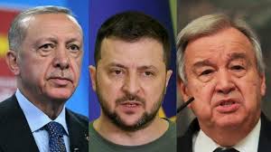 لقاء ثلاثي بين زيلينسكي وغوتيريش وأردوغان في لفيف يبحث تصدير الحبوب وأزمة زابوريجيا