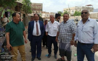 محافظ الضالع يناقش مع مسؤولي مشروع الاشغال العامة مشروع رصف شارع المستشفى ومجمع السعيد بقعطبة