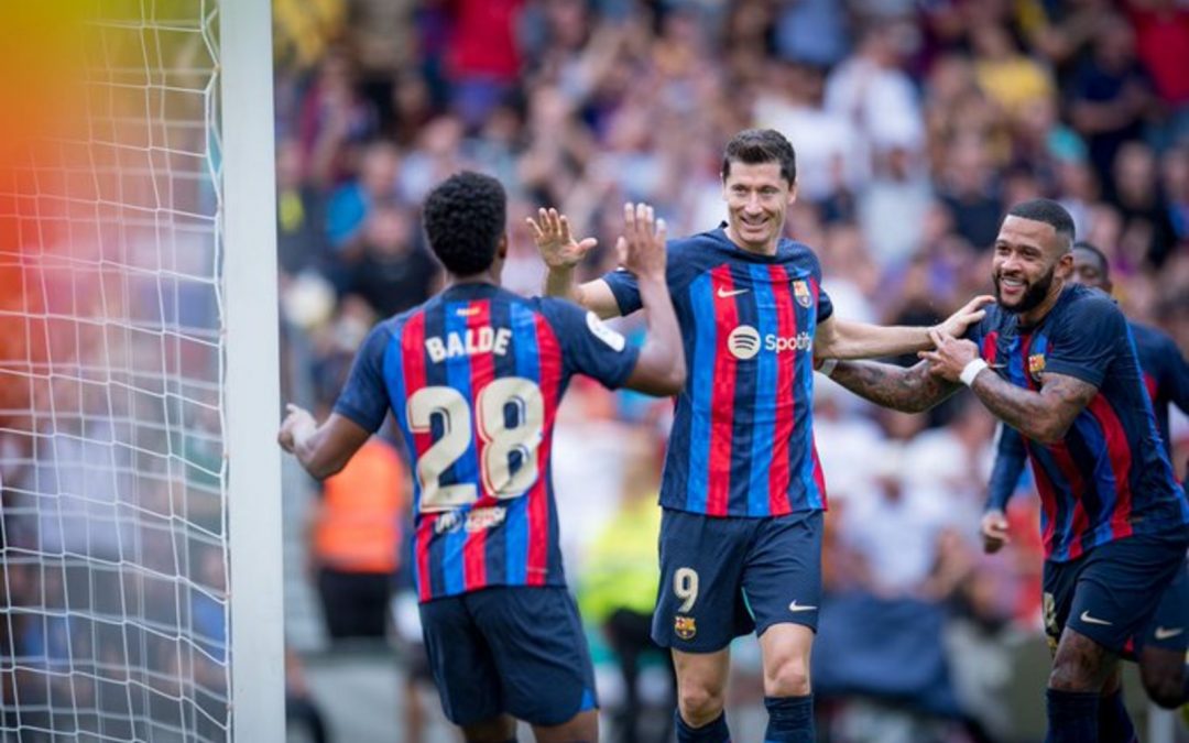 الدوري الاسباني: برشلونة يتخطى التشي بسهولة وليفاندوفسكي يواصل هوايته في هز الشباك