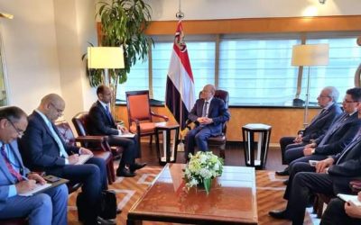 رئيس مجلس القيادة الرئاسي يستقبل الأمين العام لمجلس التعاون لدول الخليج العربية