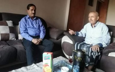 الشقي يطمأن  على صحة المناضل مسدوس في القاهرة