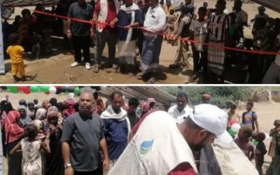 مدير عام مديرية  خنفر المحامي مازن  اليوسفي يفتتح مشروع مياه لتجمع سكاني بوادي بنا