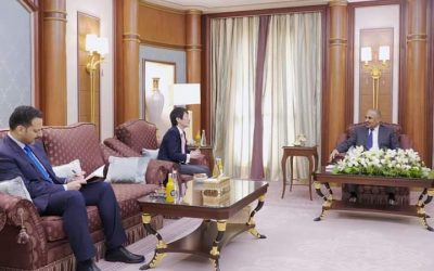 الرئيس الزُبيدي يناقش مع القائم بأعمال سفير اليابان جهود إحلال السلام وآفاق التعاون المشترك