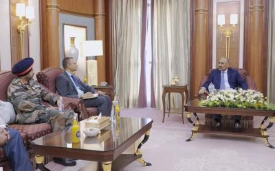 الرئيس الزُبيدي يبحث مع القائم بأعمال سفير جمهورية الهند مجالات التعاون الثنائي
