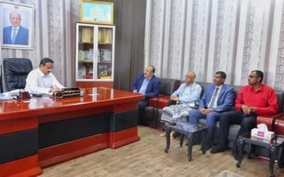 محافظ شبوة بن الوزير يلتقي مدير عام البرنامج الوطني لمكافحة السرطان