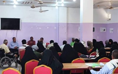 إنعقاد الإجتماع الدوري  لمنظمات المجتمع المدني في مديرية  خنفر بمحافظة أبين