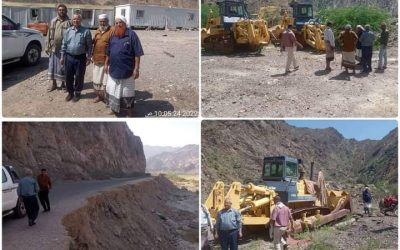 وكيل وزارة الأشغال العامة الرئيس التنفيذي   لمؤسسة الطرق والجسور يزور  طريق باتيس رصد معربان لبعوس