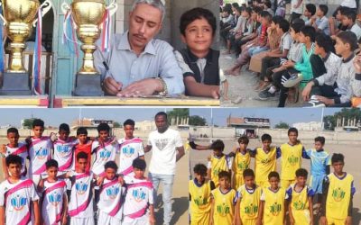 الصف التاسع بطلا للدوري المدرسي لكرة القدم في مدارس النهضة الاهلية النموذجية جعار بمديرية خنفر