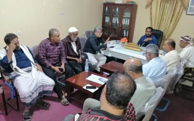 مدير عام خنفر “اليوسفي” يلتقي بفريق الصندوق الاجتماعي للتنمية  عدن بحضور مكتب الزراعة والري بالمحافظة
