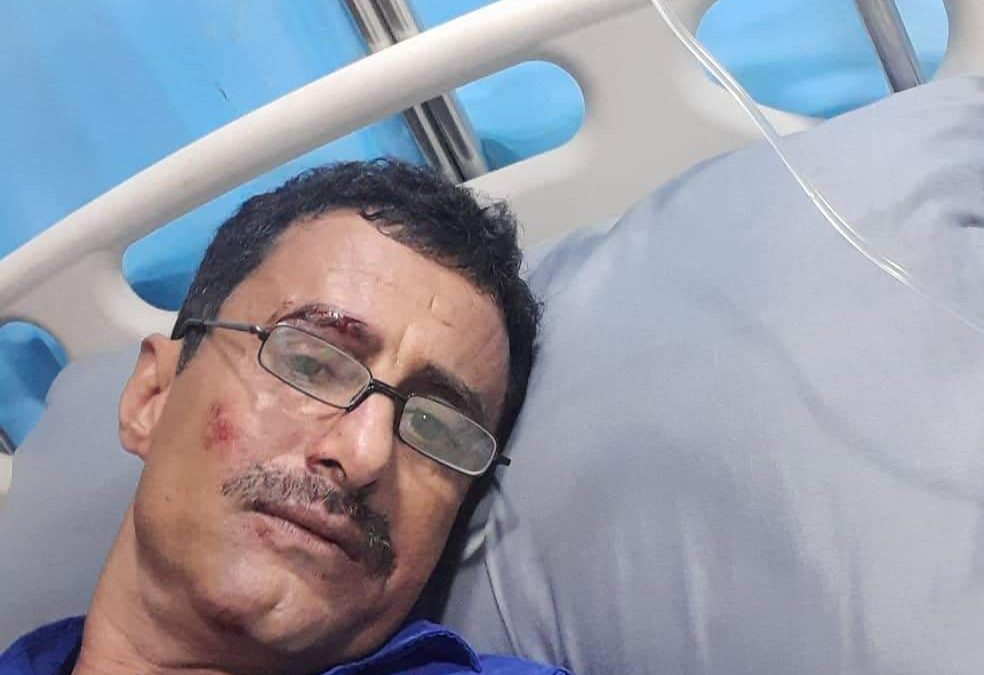 تعرض رئيس إدارة حقوق الإنسان لانتقالي أبين لحادث مروري