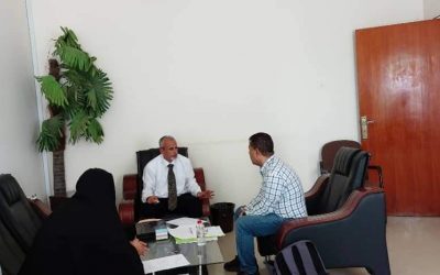 الدكتور سالم الشبحي وكيل وزارة الصحة يلتقي بالمنسق العام لمؤسسة يمان الخيرية