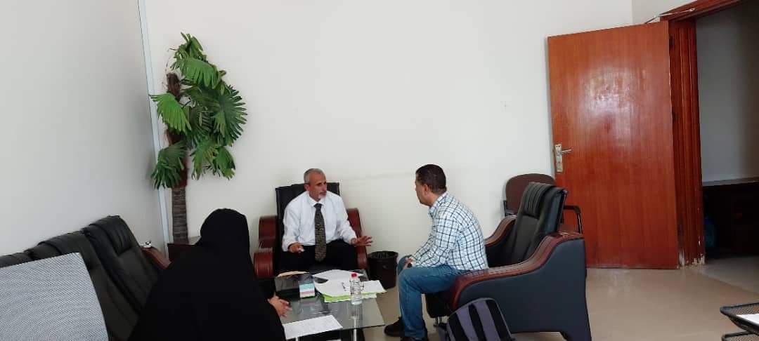الدكتور سالم الشبحي وكيل وزارة الصحة يلتقي بالمنسق العام لمؤسسة يمان الخيرية