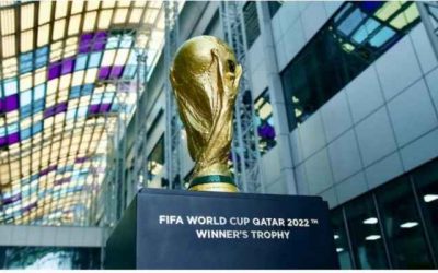 مجسم كأس العالم الاصلي يصل قطر بعد نهاية جولته العالمية