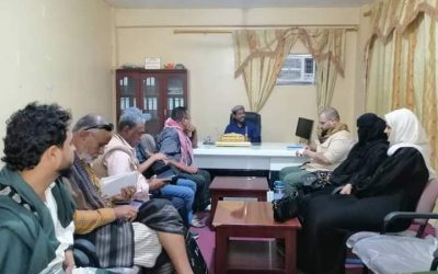 مدير عام خنفر اليوسفي يلتقي بفريق منظمة العمل  لمكافحة الجوع