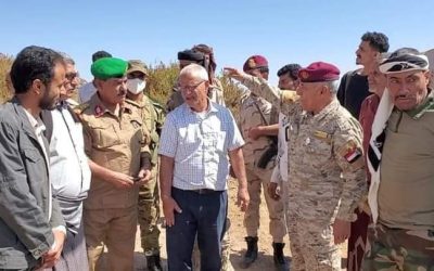 رئيس انتقالي الضالع ومحافظ المحافظة يدشنان إفتتاح مشروع شق وسفلتة طريق جحاف