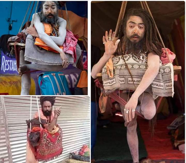 رجل هندي يقف على قدمه 12 عاماً متواصلة دون جلوس لإرضاء شخص غضب منه