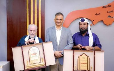 لملس يُكرم الشاعرين الكبيرين ثابث عوض اليهري ومحمد عبدالله “أبو حمدي”