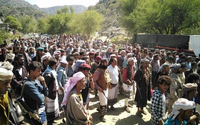 منطقة الحنشي بيافع كلد  تشهد مراسم (نسب) قبلي بين قبيلتي الحنشي والداؤودي