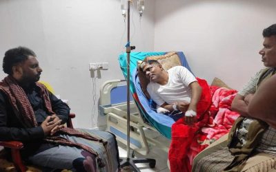 المحمدي – رئيس انتقالي حضرموت  في أول ظهور له بعد محاولة الاغتيال الفاشلة الذي  طالته يوم أول أمس الثلاثاء_ صورة_