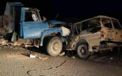 حادث مروري مروع  في العند لحج يسفر عن عدد من القتلى والجرحى . أسماء.