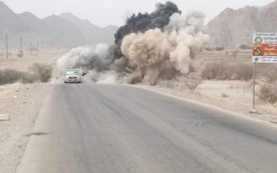 عناصر إرهابية تستهدف طقمين للعمالقة بشبوة