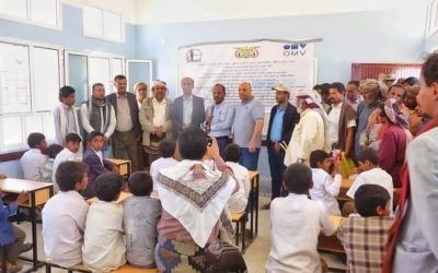برعاية محافظ شبوة بن الوزير وبتمويل شركة omv ..افتتاح مشاريع تربوية وخدمية بمديرية عرماء