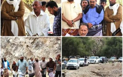 وفد حكومي ورجال مال وأعمال يزورون مشروع   طريق باتيس رصد معربان لبعوس