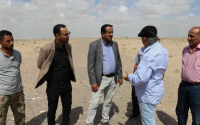 الوكيل النوبة يطلع على المساحة المخصصة لأراضي أسر الشهداء بعدن