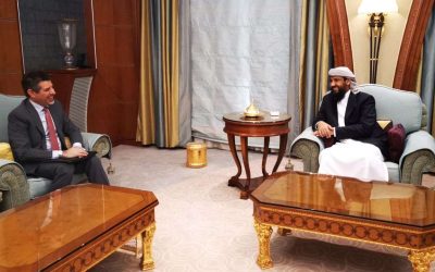 أبوزرعة المحرمي في لقائه بالسفير الأمريكي استهداف المنشآت النفطية من قبل مليشيات الحوثي هدفه حرمان الشعب من الرواتب والتنمية