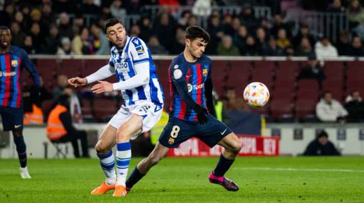 كاس الملك: برشلونة يعبر الى نصف النهائي بفوزه الصعب على ريال سوسييداد