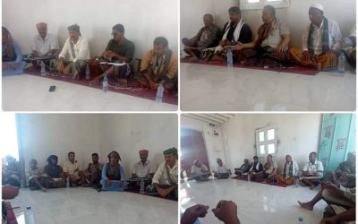 نائب مدير الصناعة والتجارة ابين وممثل شركة الغاز بالمحافظة يلتقيان بوكلاء الغاز في مديرية أحور