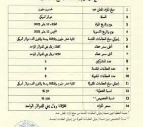 البنك المركزي اليمني يعلن عن نتائج المزاد رقم (2-2023) لبيع عملة أجنبية